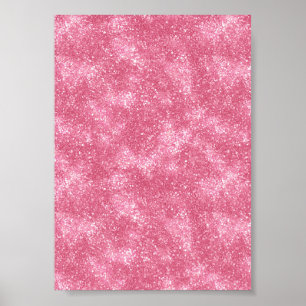 Affiche Motif Pailleté Rose Bonbon Clair