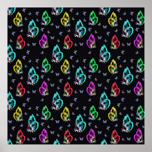 Affiche Motif papillon coloré Télécharger
