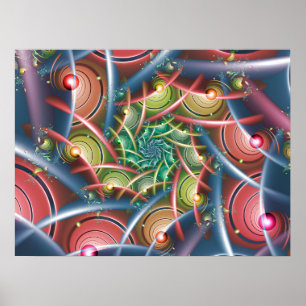 Affiche Motif pastel en rotation