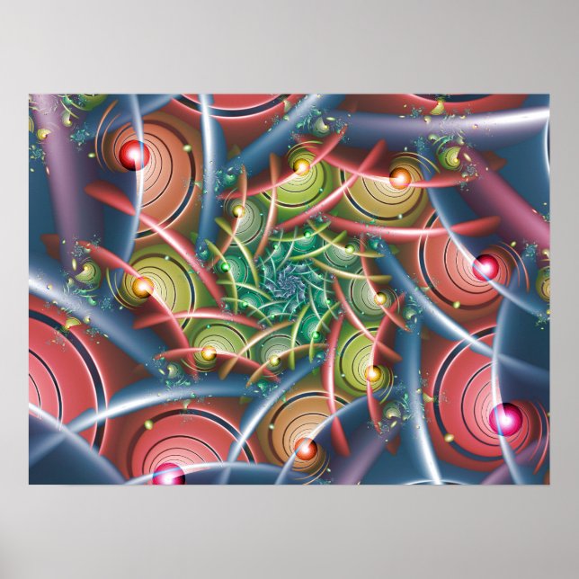 Affiche Motif pastel en rotation (Devant)