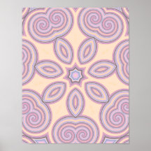 Motif Pastel Pink & Purple Kaleidoscope