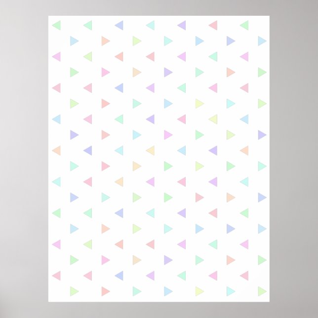 Affiche Motif Pastel Triangles (Devant)