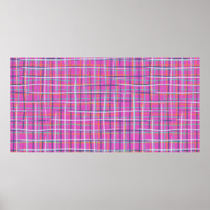 Affiche motif plaid vintage sans soudure