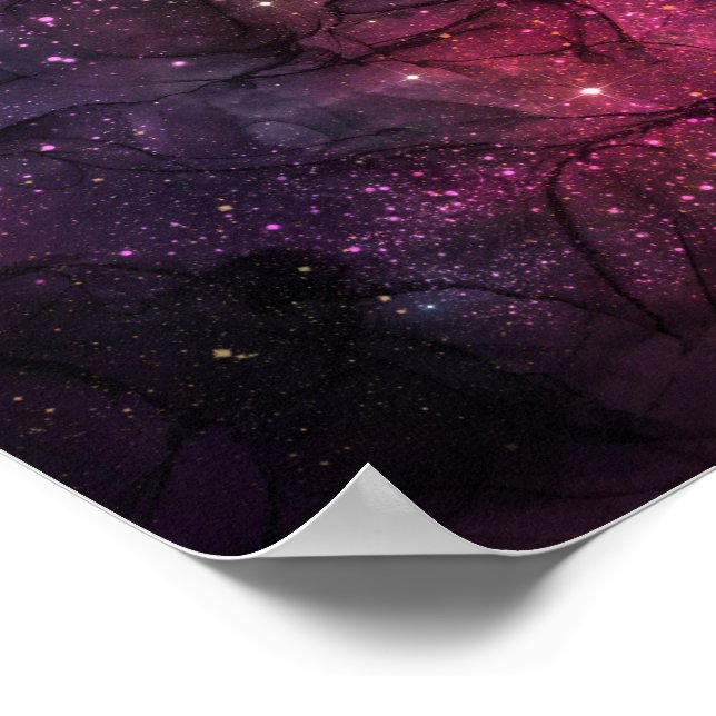 Affiche Motif planétaire de galaxie d'espace extra-atmosph (Coin)