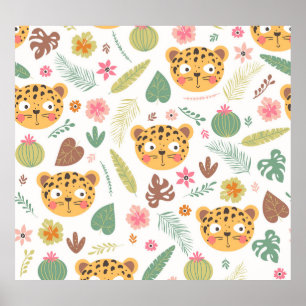 Affiche Motif Plante de Leopard Head Tropical