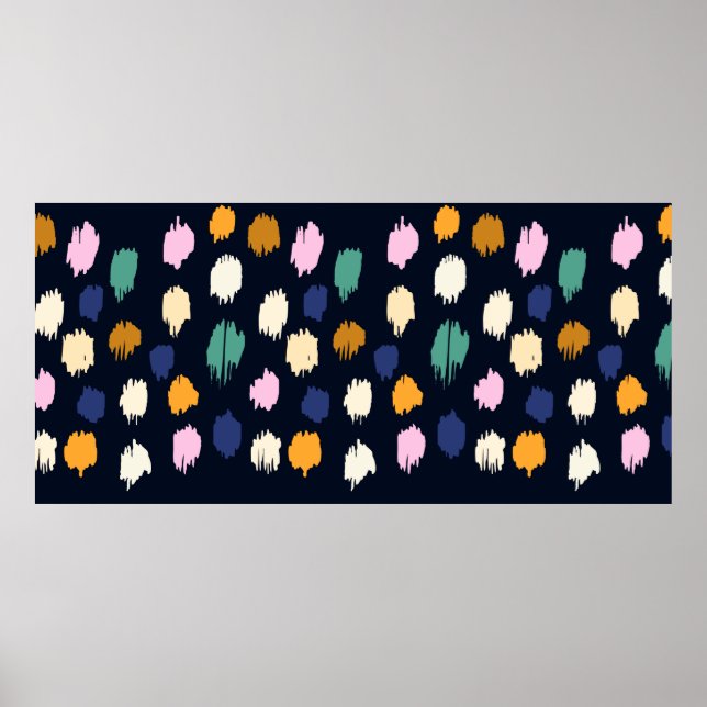 Affiche Motif pois transparent (Devant)