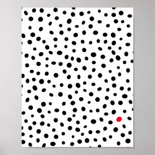 Affiche Motif Polka Abstrait