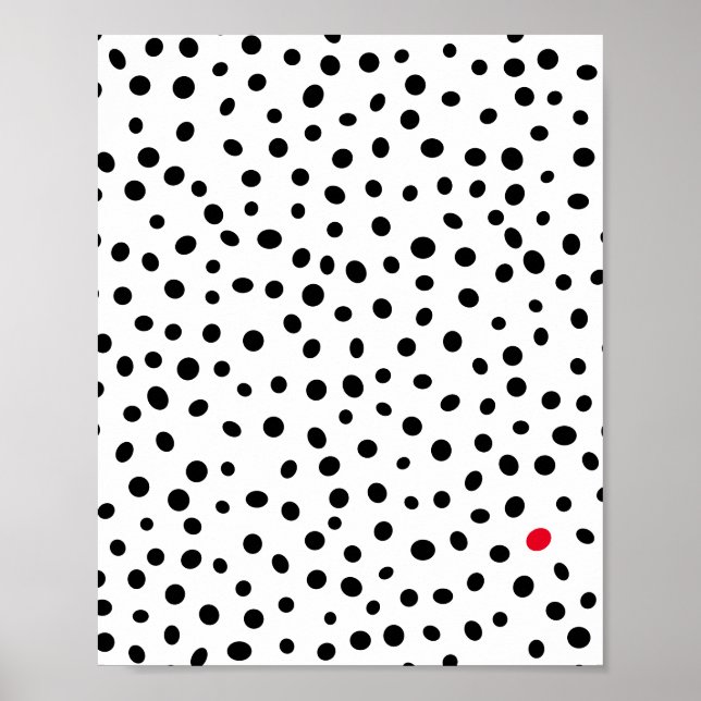 Affiche Motif Polka Abstrait (Devant)