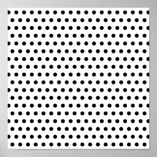 Affiche Motif Polka noir et blanc. Spotty.
