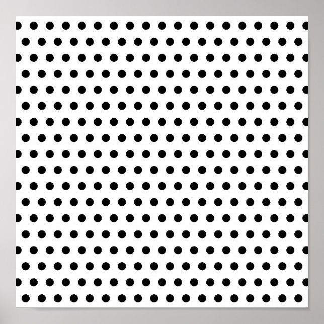 Affiche Motif Polka noir et blanc. Spotty. (Devant)