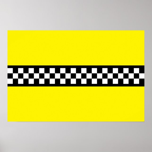 Affiche Motif rayure Taxi Check (Devant)