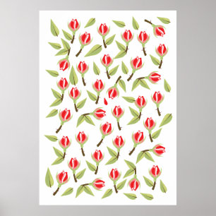 Affiche Motif Red Rose