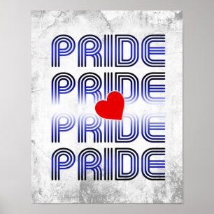 Affiche Motif Rétro Cœur en Cuir