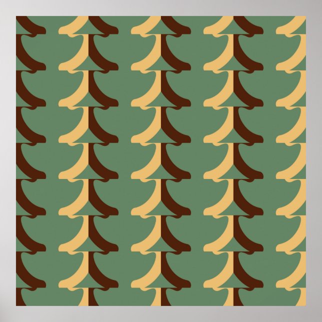 Affiche Motif rétro transparent avec éléments verticaux. a (Devant)