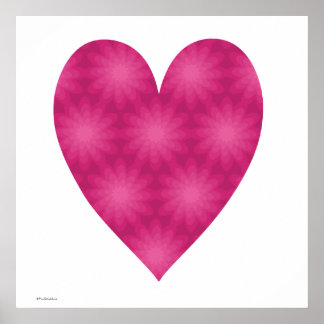 Affiche Motif rose