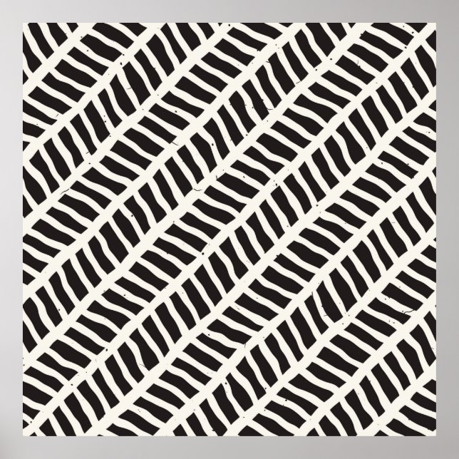 Affiche Motif sans couture à la main. Geomet Abstrait (Devant)