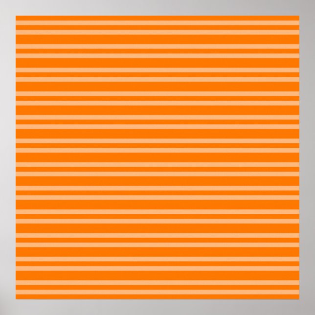 Affiche Motif sans couture à rayures orange (Devant)
