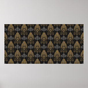 Affiche Motif sans couture Arrière - plan dans le style a