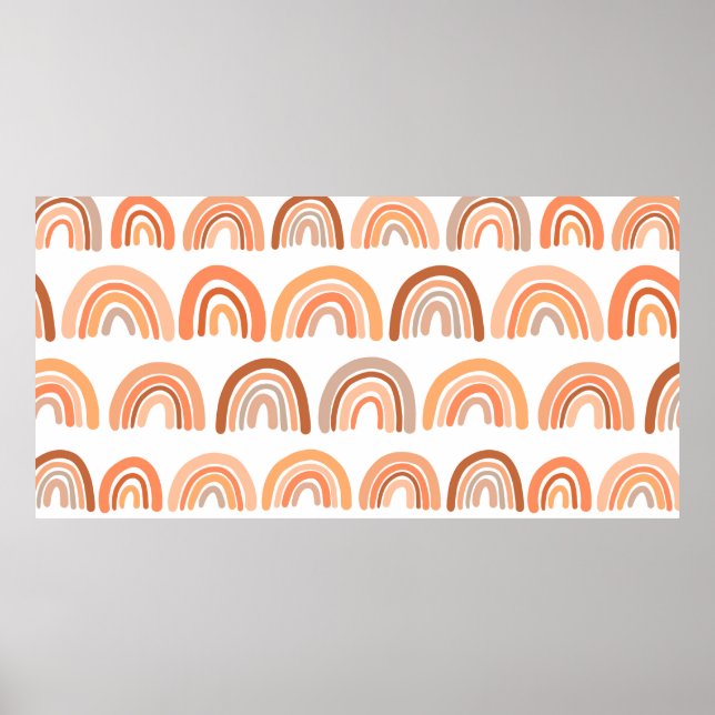 Affiche Motif sans couture avec arc-en-ciel. Texture dessi (Devant)