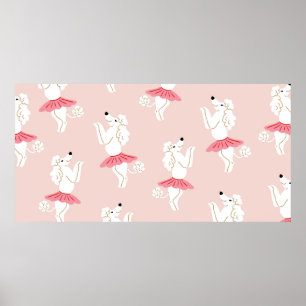 Affiche Motif sans couture avec de mignons chiens de canic