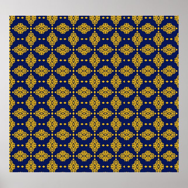 Affiche Motif sans couture Avec Style Géométrique Abstrait (Devant)