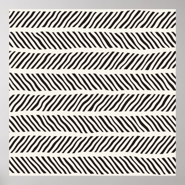 Affiche Motif sans couture avec traits dessinés à la main. (Devant)