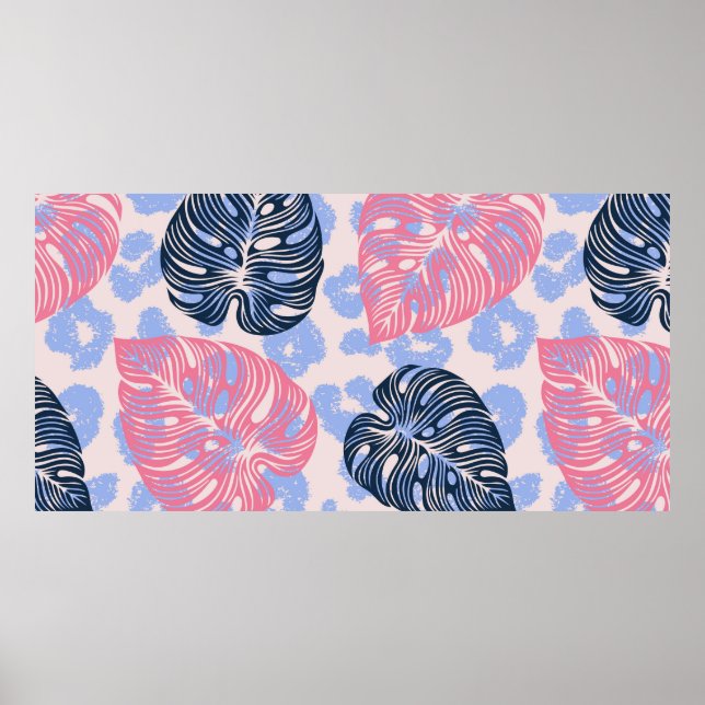 Affiche Motif sans couture dans la jungle sauvage, arrière (Devant)