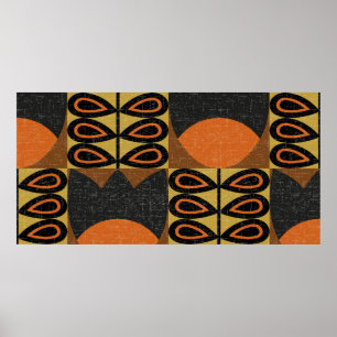 Affiche motif sans couture dans le style scandinave. Réini