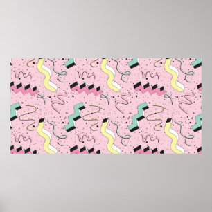 Affiche Motif sans couture dans un style rétro abstrait et