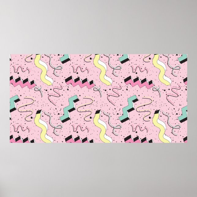 Affiche Motif sans couture dans un style rétro abstrait et (Devant)