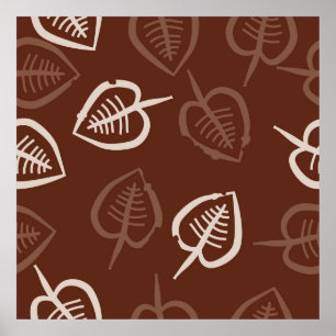 Affiche Motif sans couture de motif floral avec feuille. S