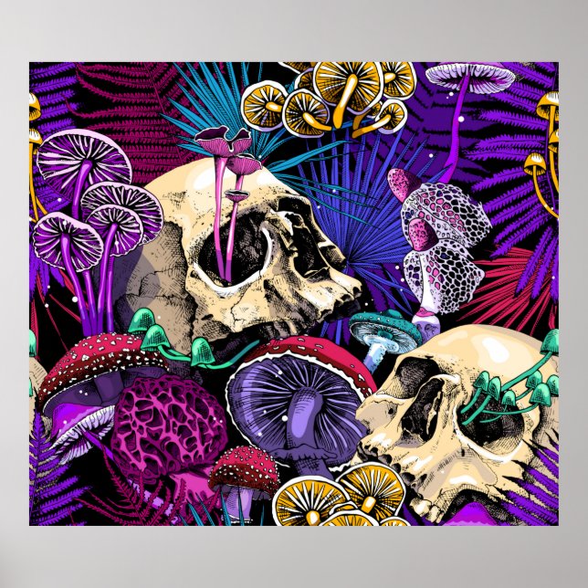 Affiche Motif sans couture de papier peint. Magie éclatant (Devant)