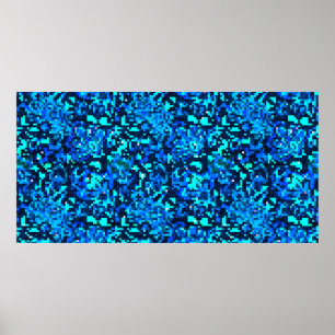 Affiche Motif sans couture Denim. Arrière - plan floral De