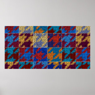 Affiche Motif sans couture. Imitation d'un motif patchwork