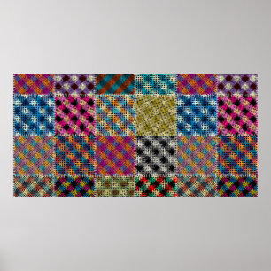 Affiche Motif sans couture. Imitation d'un motif patchwork