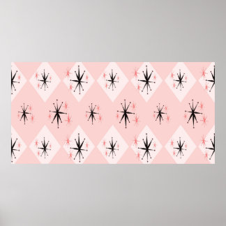 Affiche Motif sans soudure à l'ère atomique inspiré de