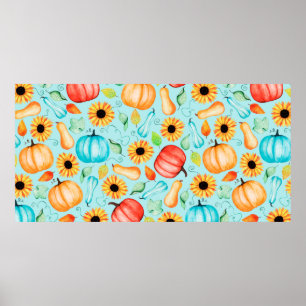 Affiche Motif sans soudure à main de différentes tailles, 