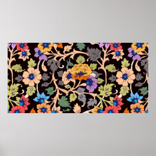 Affiche motif sans soudure. ornement fleuri islamique clas