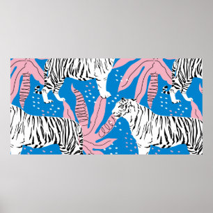 Affiche Motif sans soudure tigre, arrière - plan animal sa