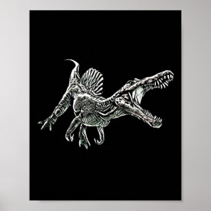 Affiche Motif Snosaurus Dinosaure Prédateur Préhistorique