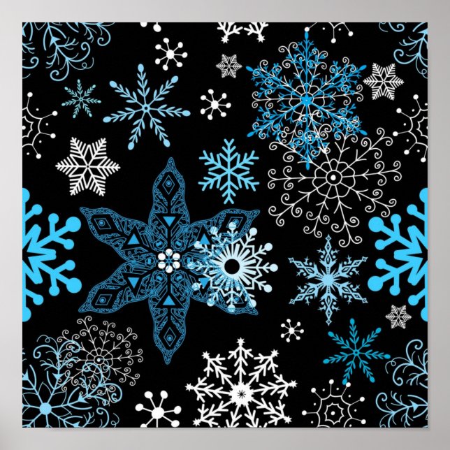 Affiche Motif Snowflake (Devant)