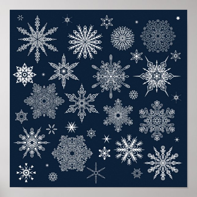Affiche Motif Snowflake (Devant)