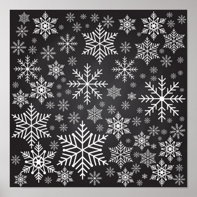 Affiche Motif Snowflake (Devant)