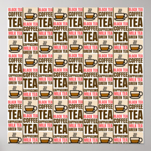 AFFICHE MOTIF THÉ CAFÉ