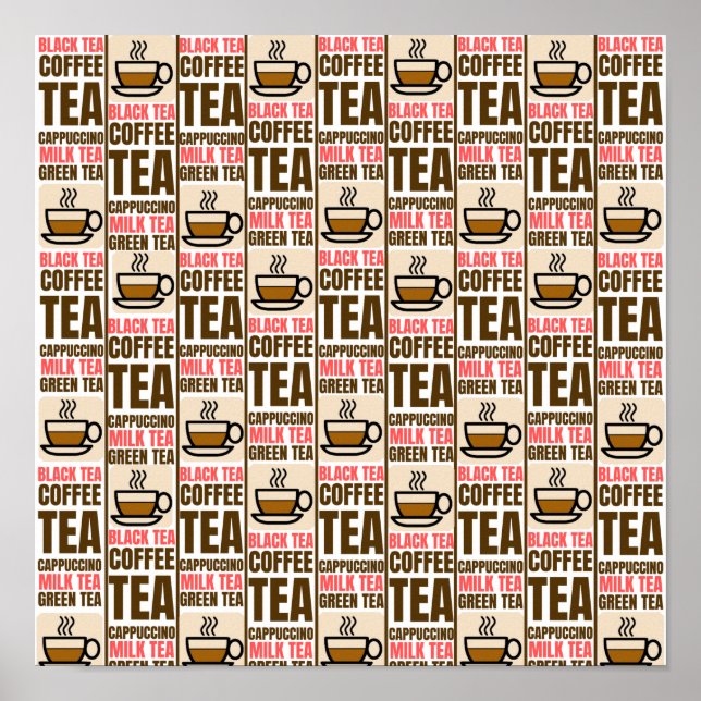 AFFICHE MOTIF THÉ CAFÉ (Devant)