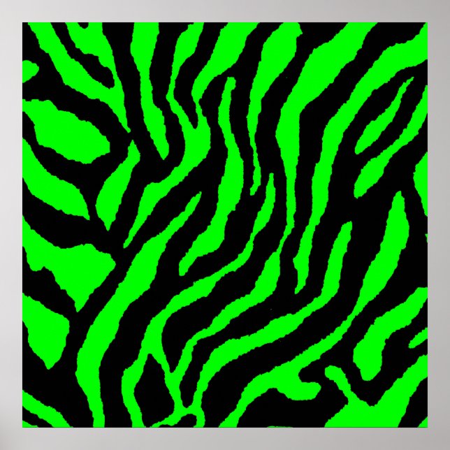 Affiche Motif Tigre Rétro Corey des Années 80 (Devant)