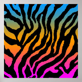 Affiche Motif Tigre Rétro des Années 80 Corey Tiger