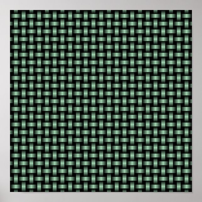 Affiche Motif Tissé Vert Noir (Devant)