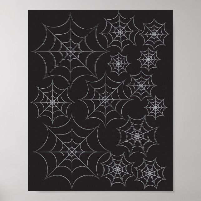 Affiche Motif Toiles d'araignées (Devant)