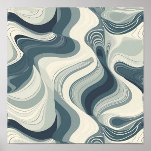 Affiche Motif topographique Abstrait Carrelé